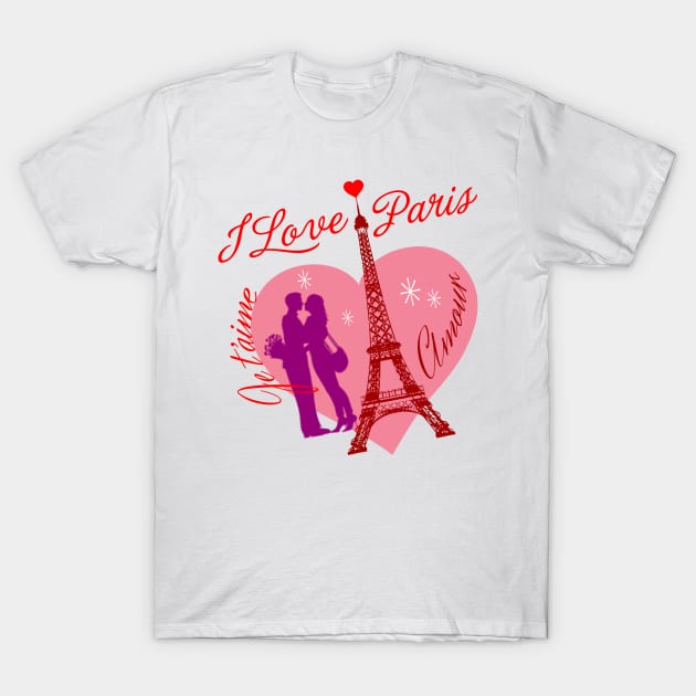 I Love Paris T-Shirt by PLAYDIGITAL2020